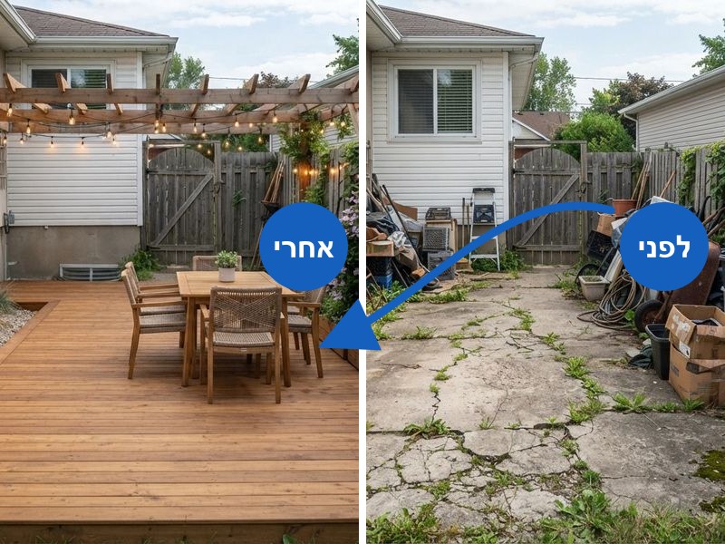 עיצוב מרפסת גג